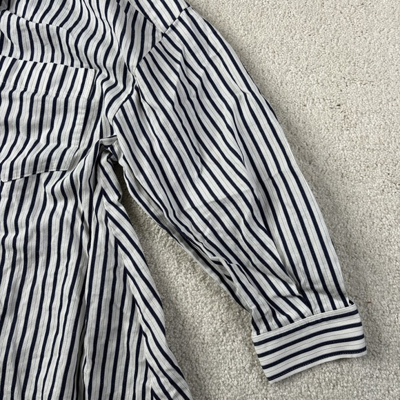 ENFOLD Shirt Dress Women's EU 40 Navy White Striped Collared READ - Picture 8 of 16